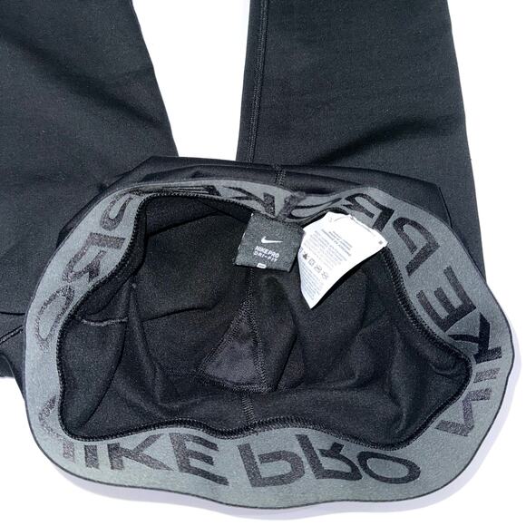 Nike Pro SMU Mustangs Black Fleece Lined Ankle Leggings Size Medium - Picture 7 of 11